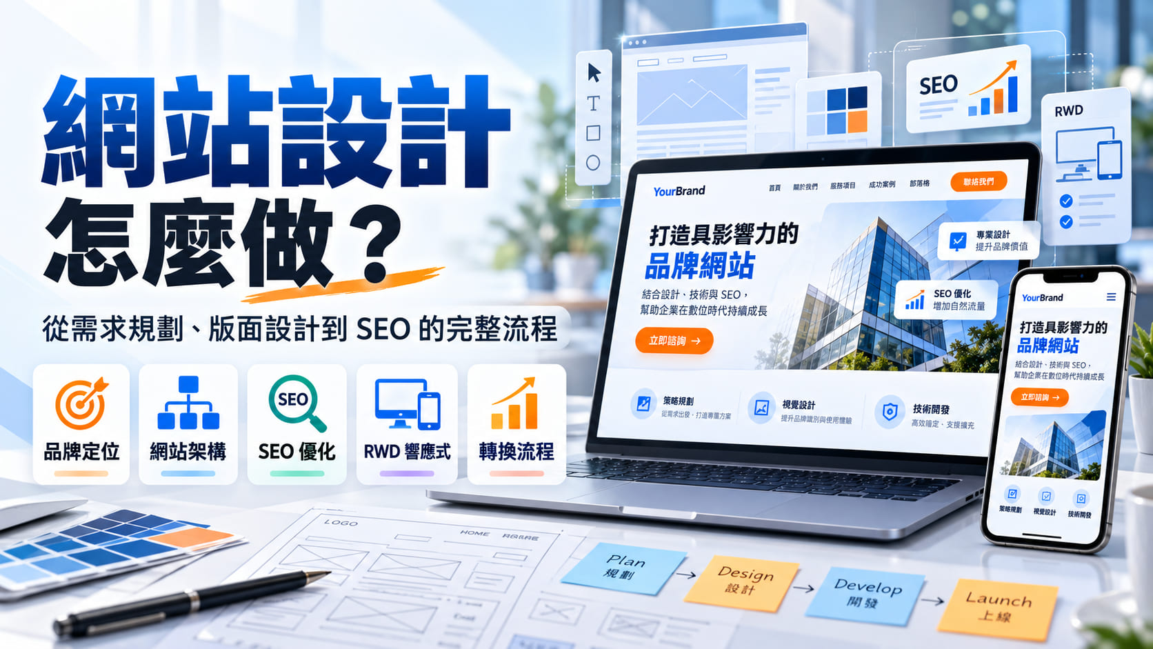網站設計怎麼做?從需求規劃、版面設計到 SEO 的完整流程